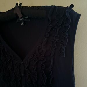 Jones New York Sleeveless Navy Summer Top. Size PL